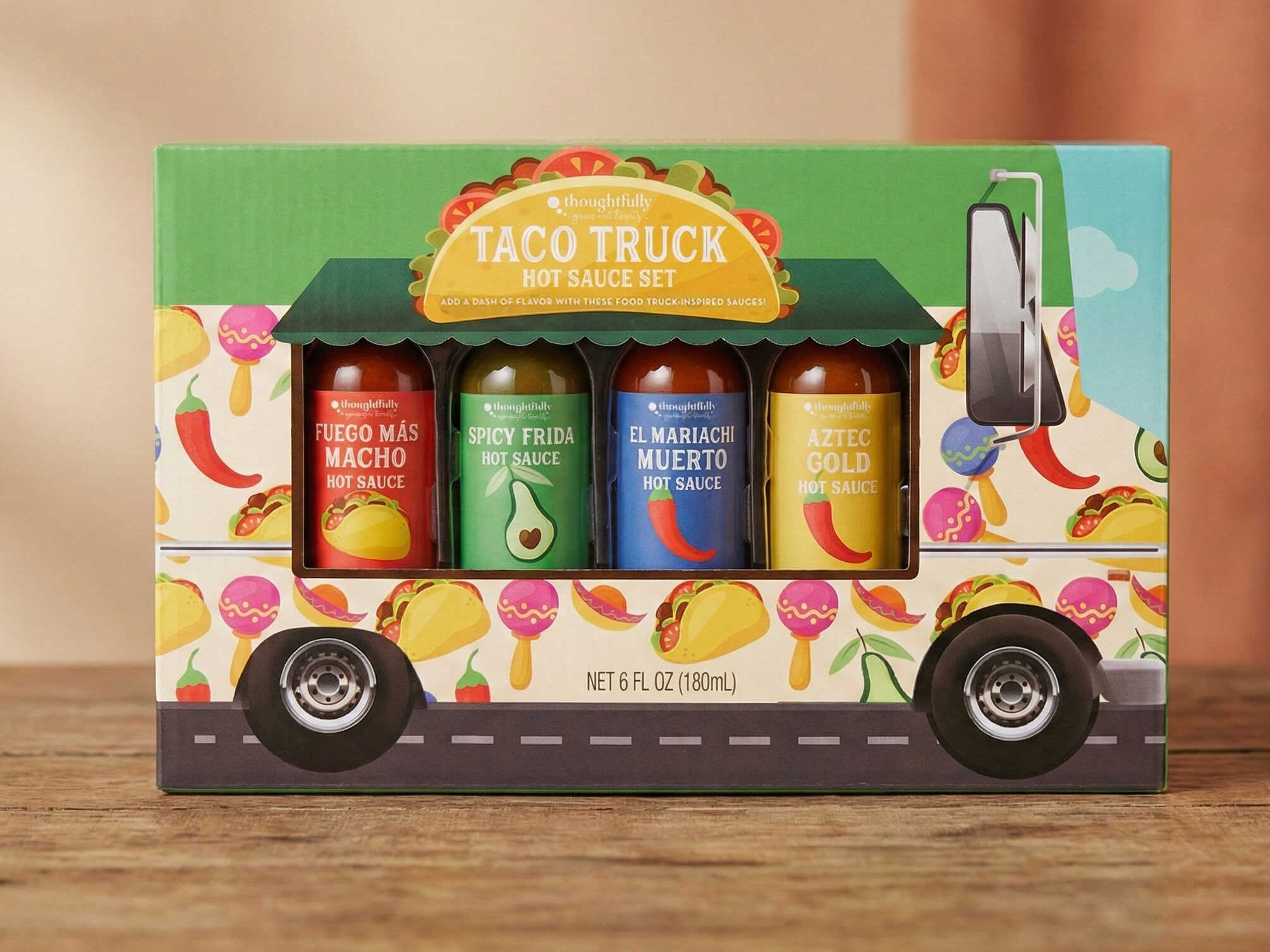 Lahjapakkaus Taco Truck Hot Sauce Set - Thoughtfully