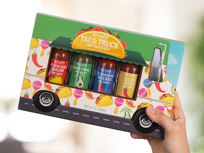 Lahjapakkaus Taco Truck Hot Sauce Set - Thoughtfully