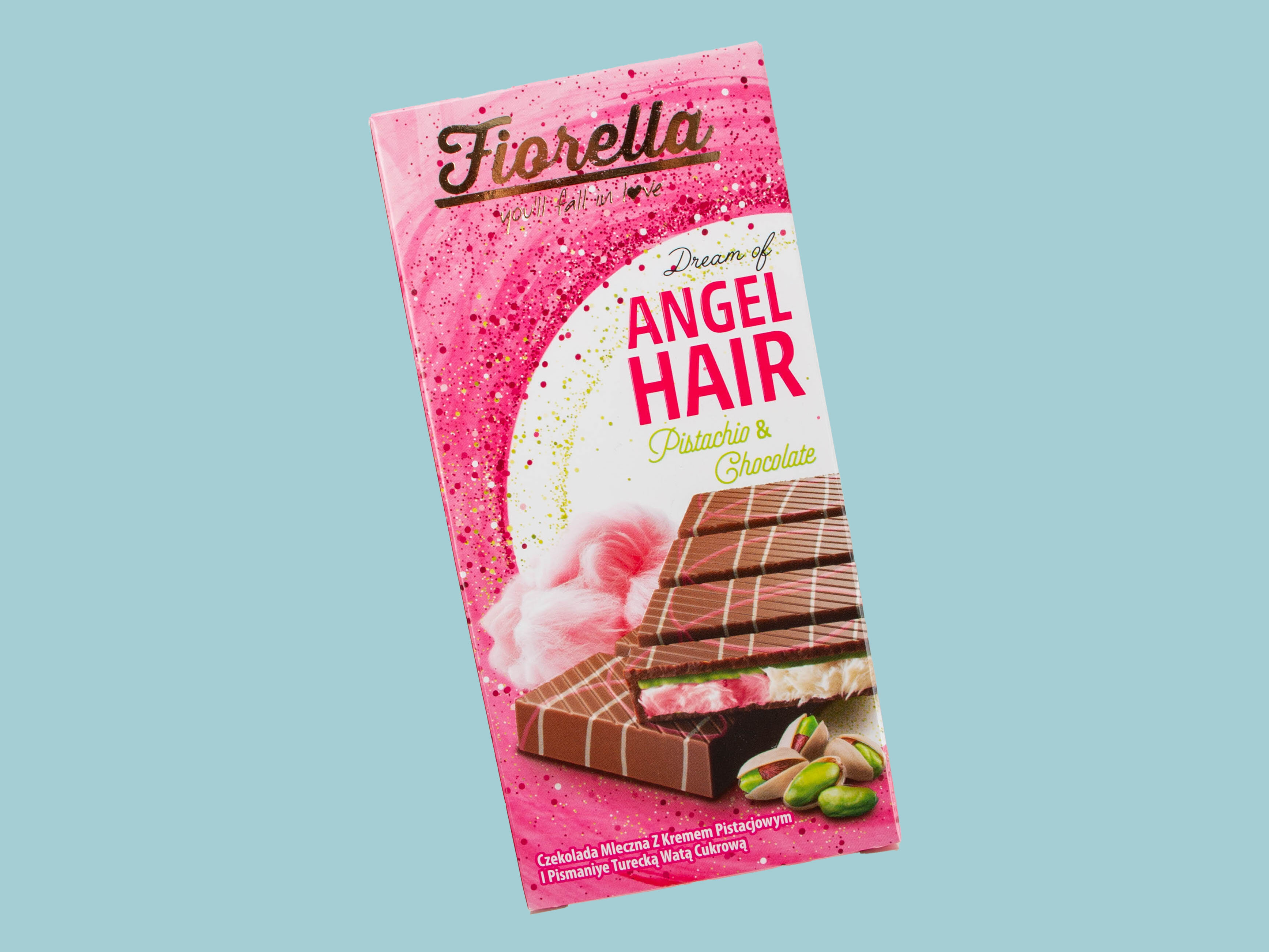 Angel hair sjokolade med pistasje