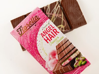 Angel hair sjokolade med pistasje