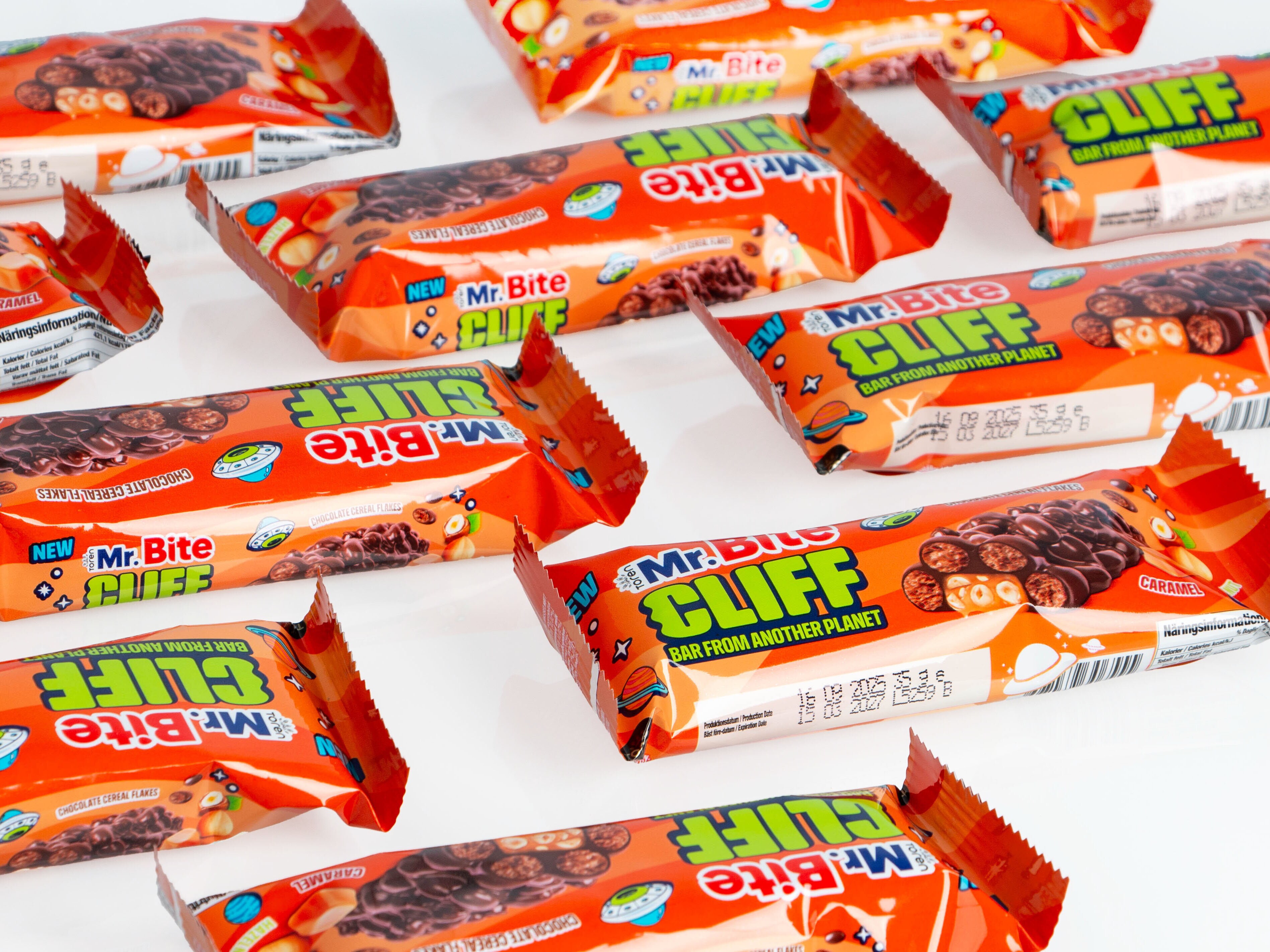 Mr. Bite Cliff Chokladbars med Karamell/Hasselnöt 24-pack
