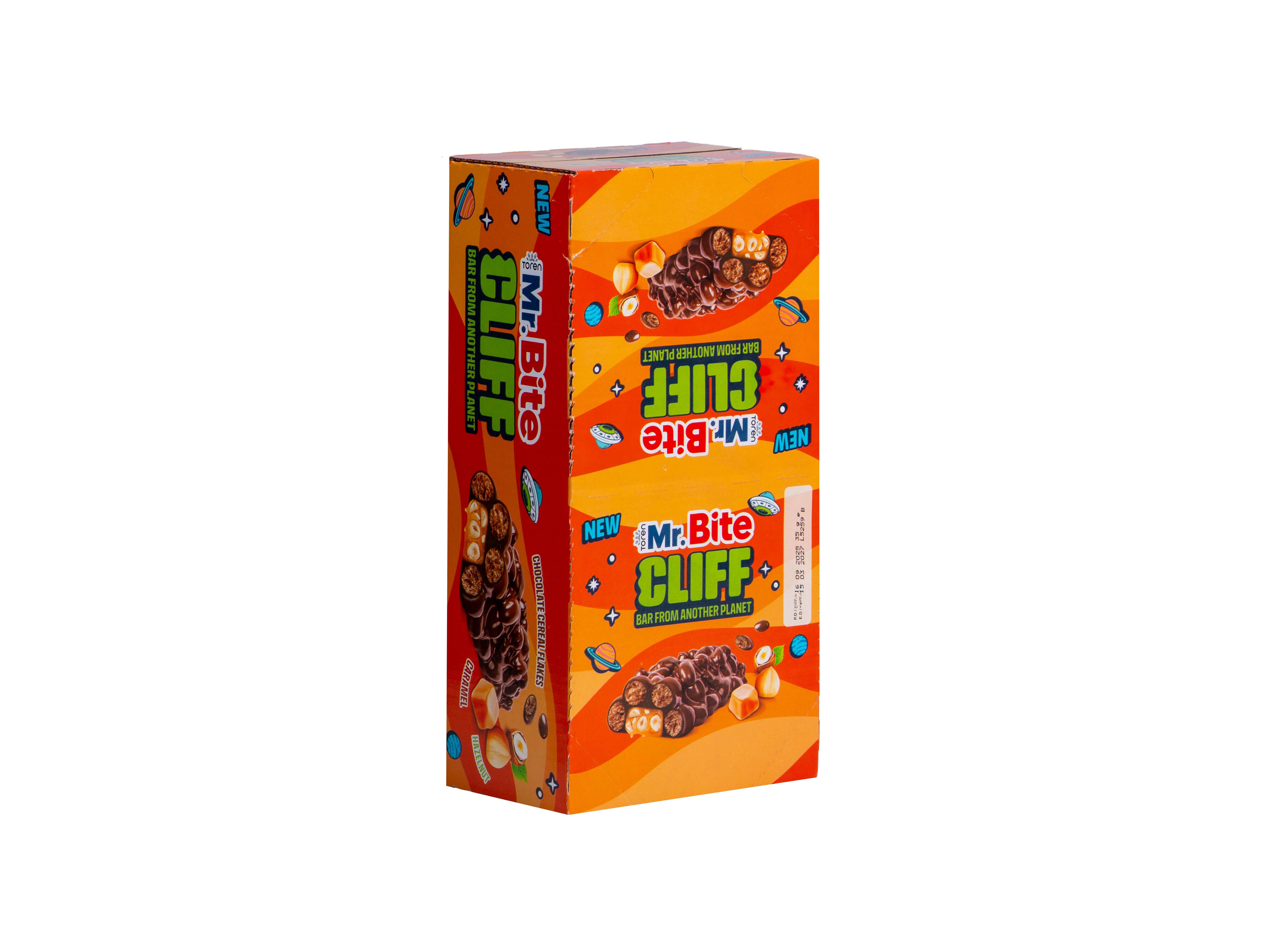 Mr. Bite Cliff Chokladbars med Karamell/Hasselnöt 24-pack