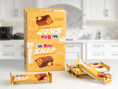 Mr. Bite Snap Chokoladebarer med Hasselnødfyld 24-pak