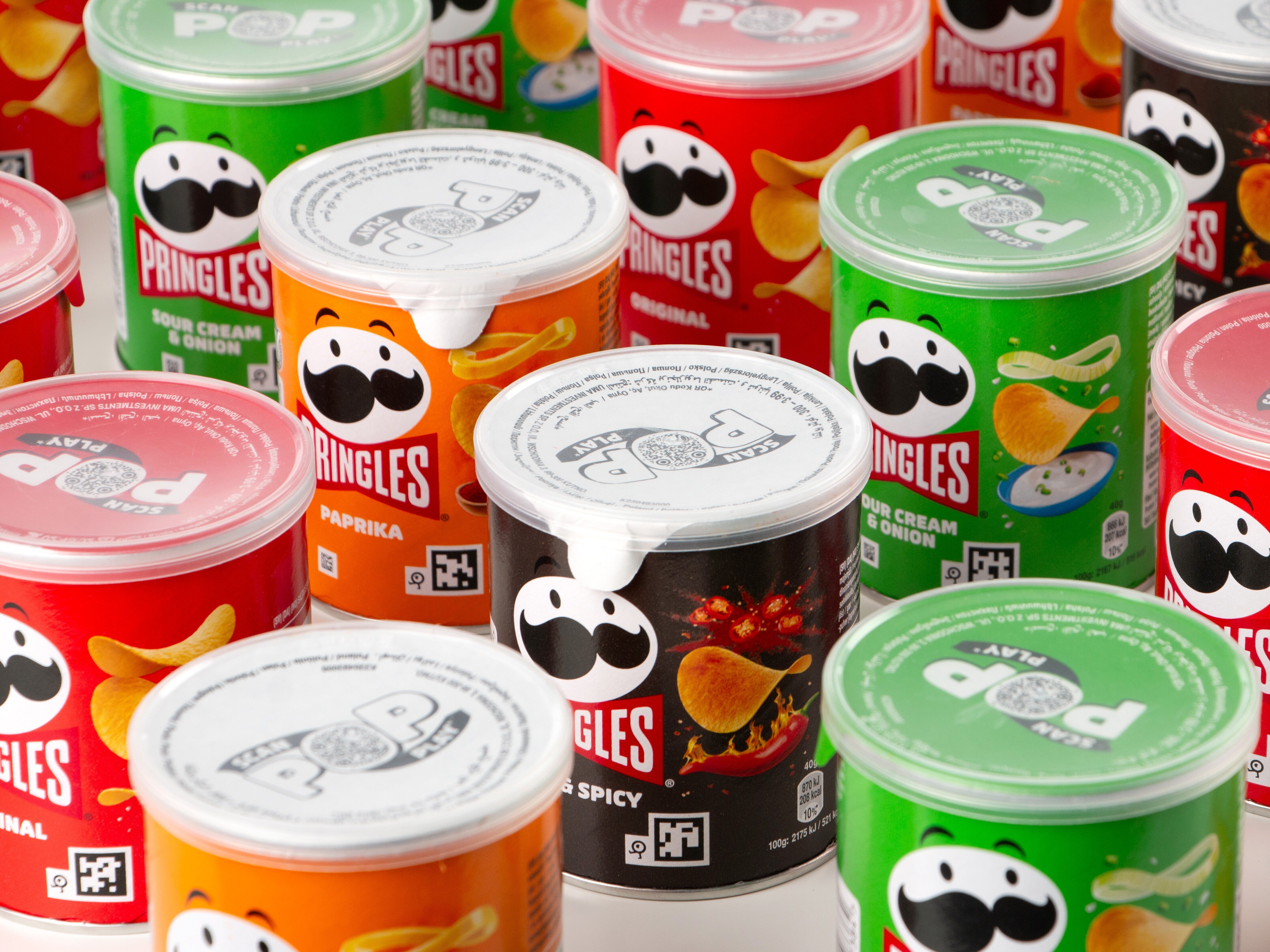 Pringles julekalendere med 4 smaker