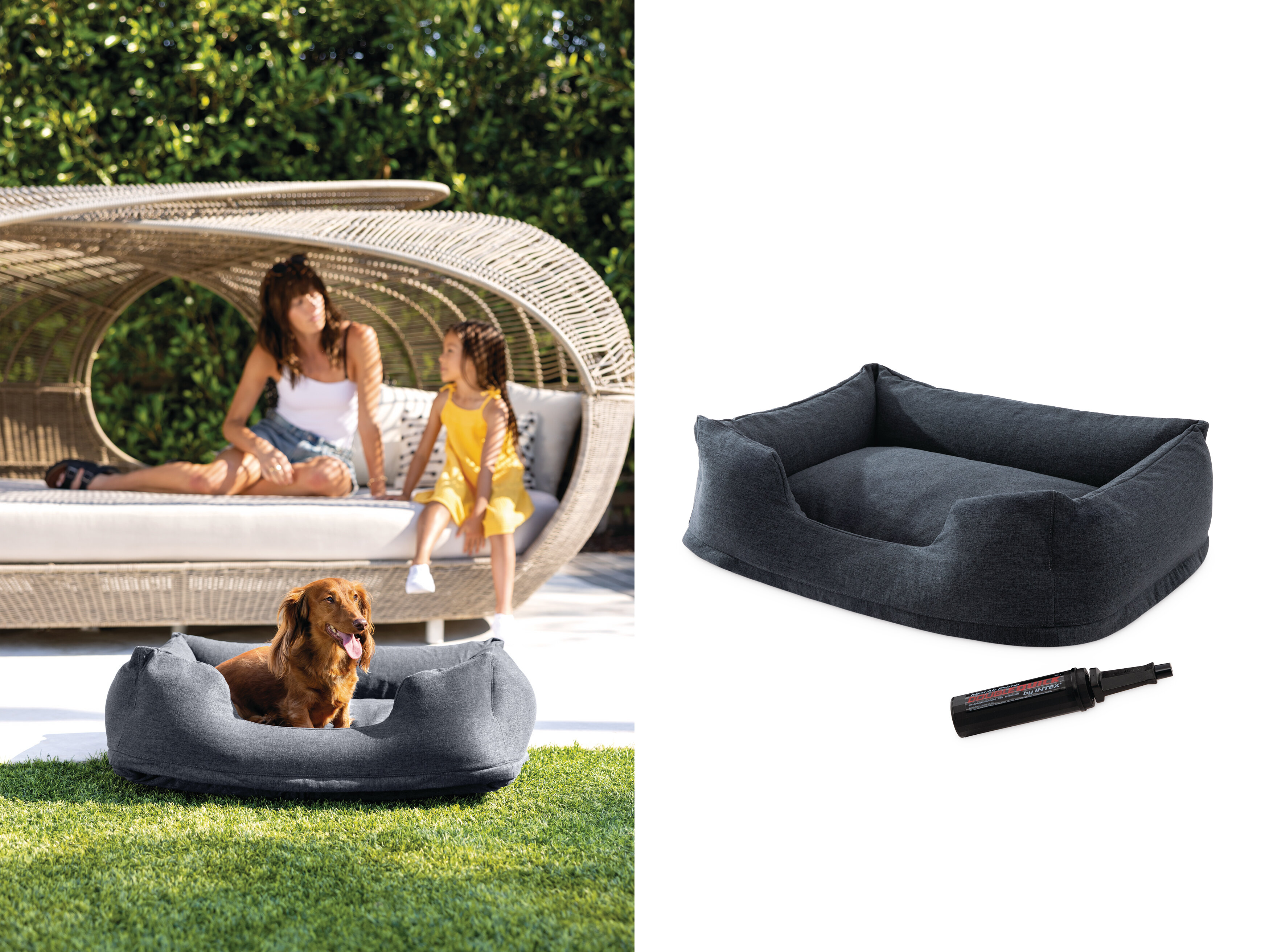 Oppblåsbar hundeseng fra Intex