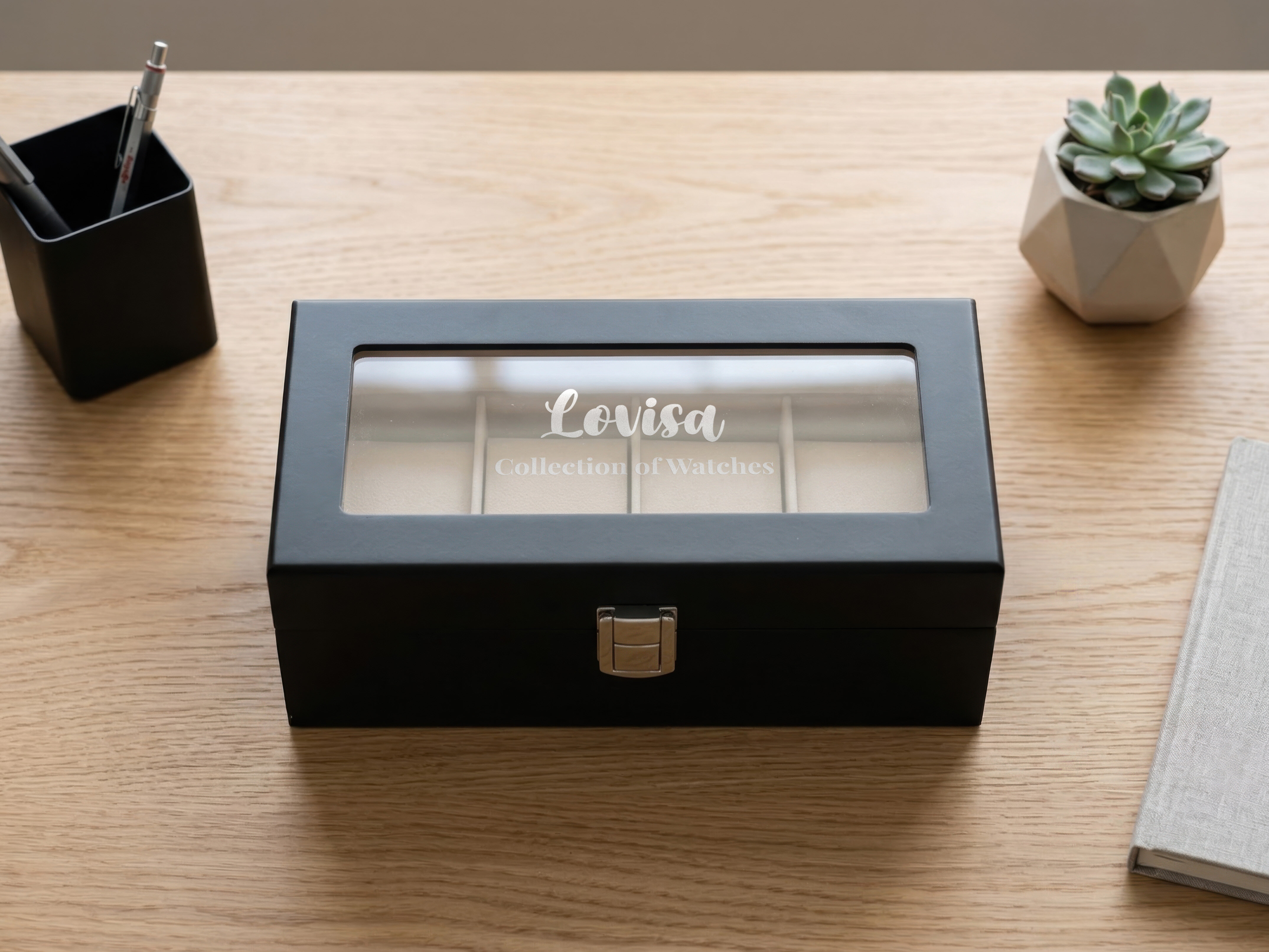 Klocklåda med Egen Text