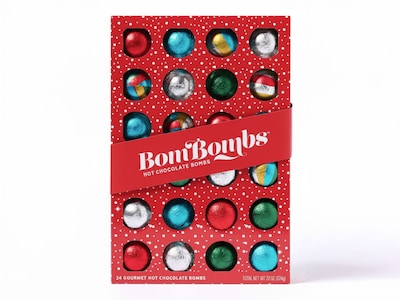 Presentboks med 24 sjokoladebomber for varm sjokolade - Thoughtfully