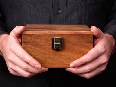 Trälåda med Egen Text