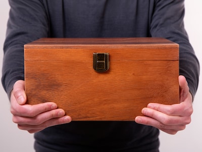 Trälåda med Egen Text