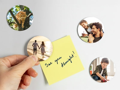 Fotomagneter 4-pakning - Rund