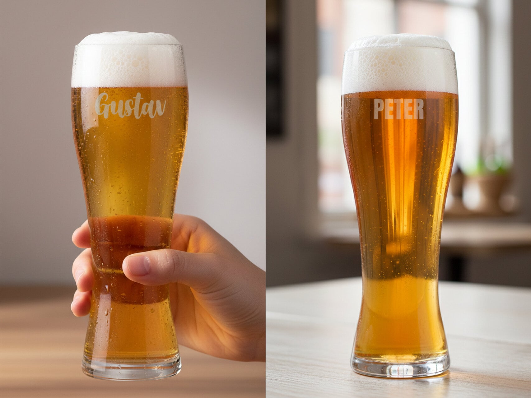 Spiegelau hveteølglass med gravering - Egen tekst