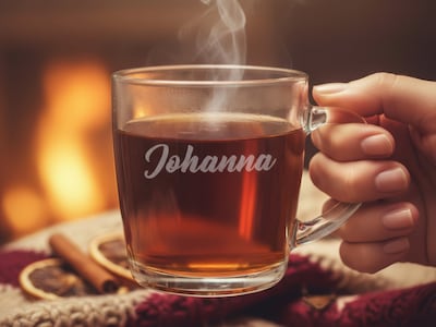 Glasmugg med Gravyr - Egen Text