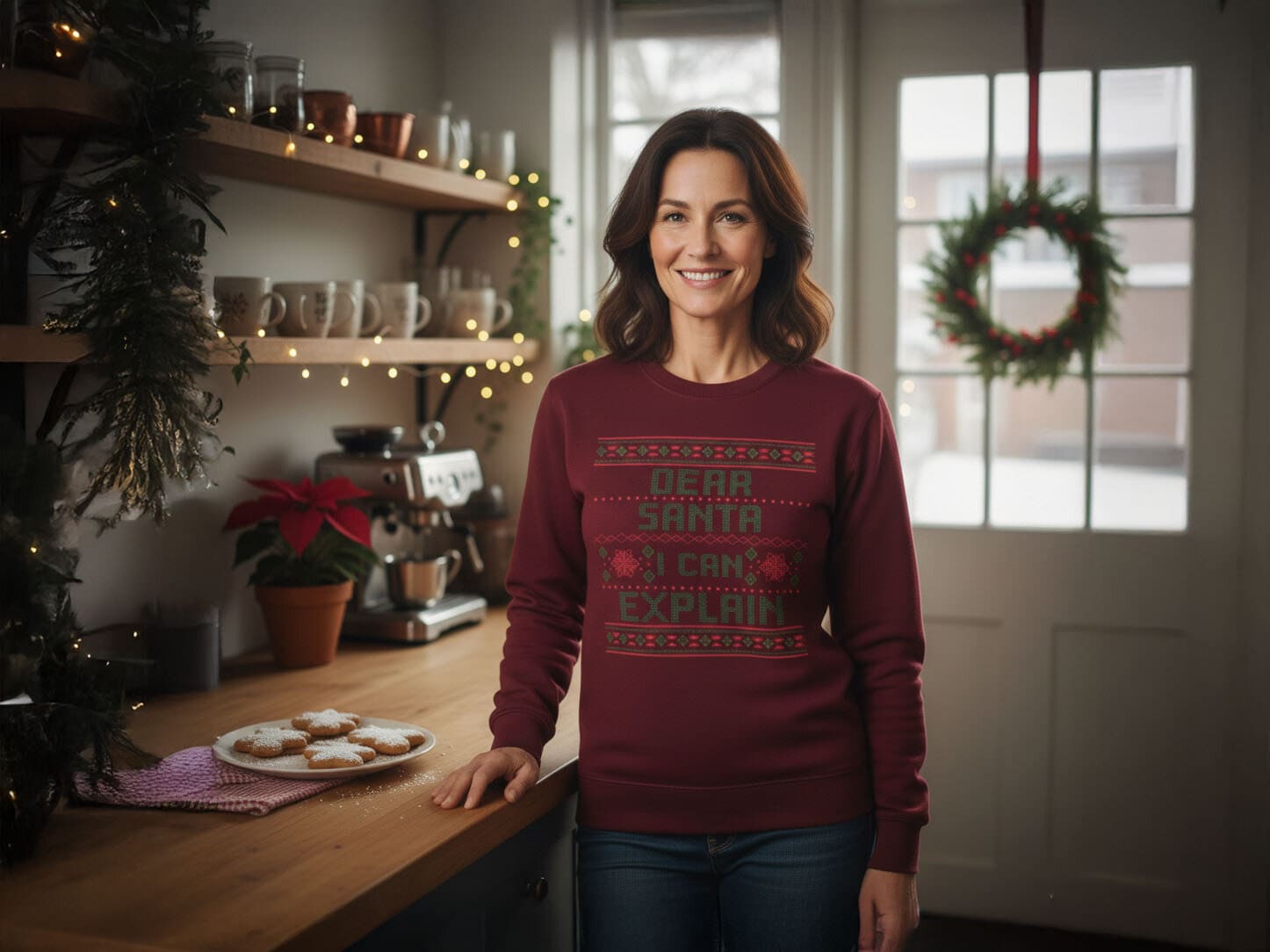 Collegepaita Omalla Tekstillä - Jouluteema