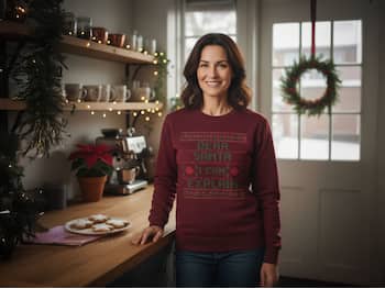 Sweatshirt med Egen Text - Julmotiv