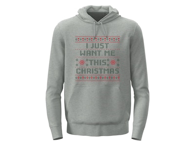 Hoodie med Egen Text - Julmotiv
