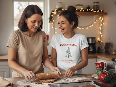 T-shirt med Egen Tekst - Julemotiv