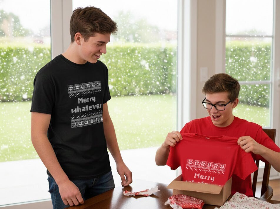 T-shirt med Egen Tekst - Julemotiv