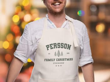 Forklæde med Egen Tekst - Juledesign