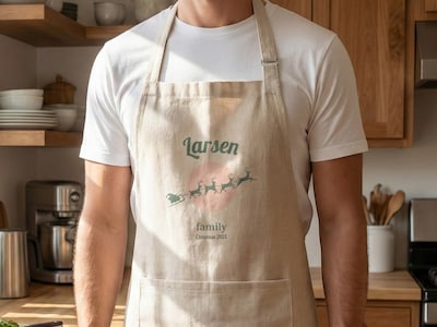 Forkle med egen tekst - juledesign