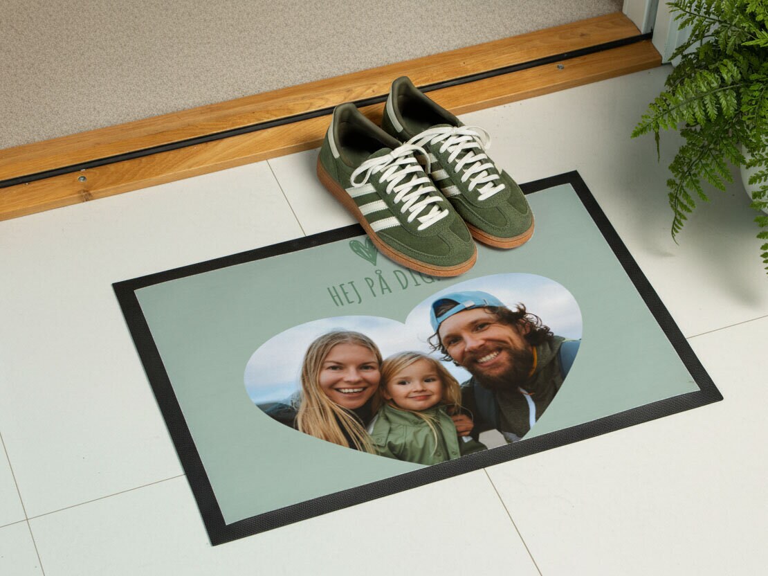 Dørmatte med egen tekst