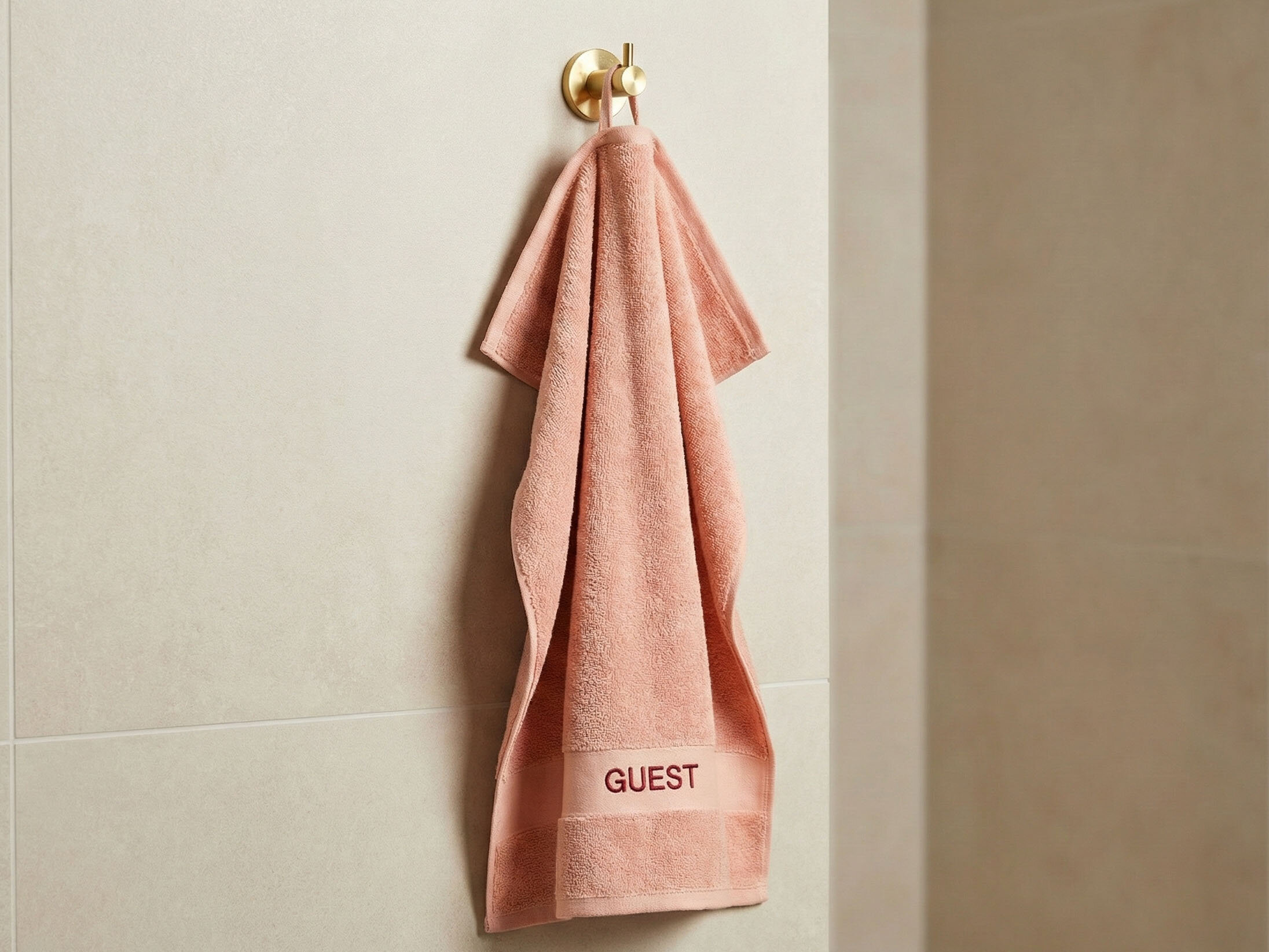 Håndklæde med Broderi - Egen Tekst (60x40 cm)