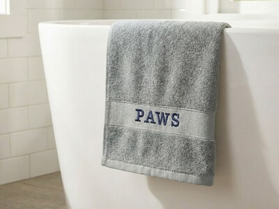 Håndkle med broderi - din egen tekst (60x40 cm)