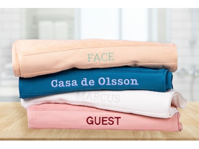 Handduk med Brodyr - Egen Text (60x40 cm)