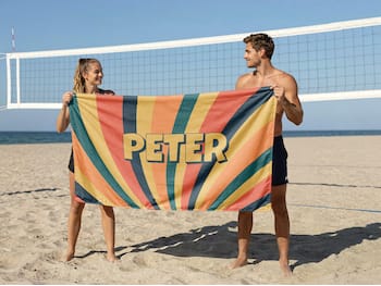 Kylpypyyhe Omalla Tekstillä - Retromalli