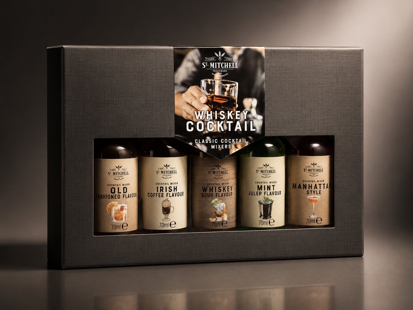 Gaveæske med drinksmixere: Whiskey cocktail mixers - Thoughtfully