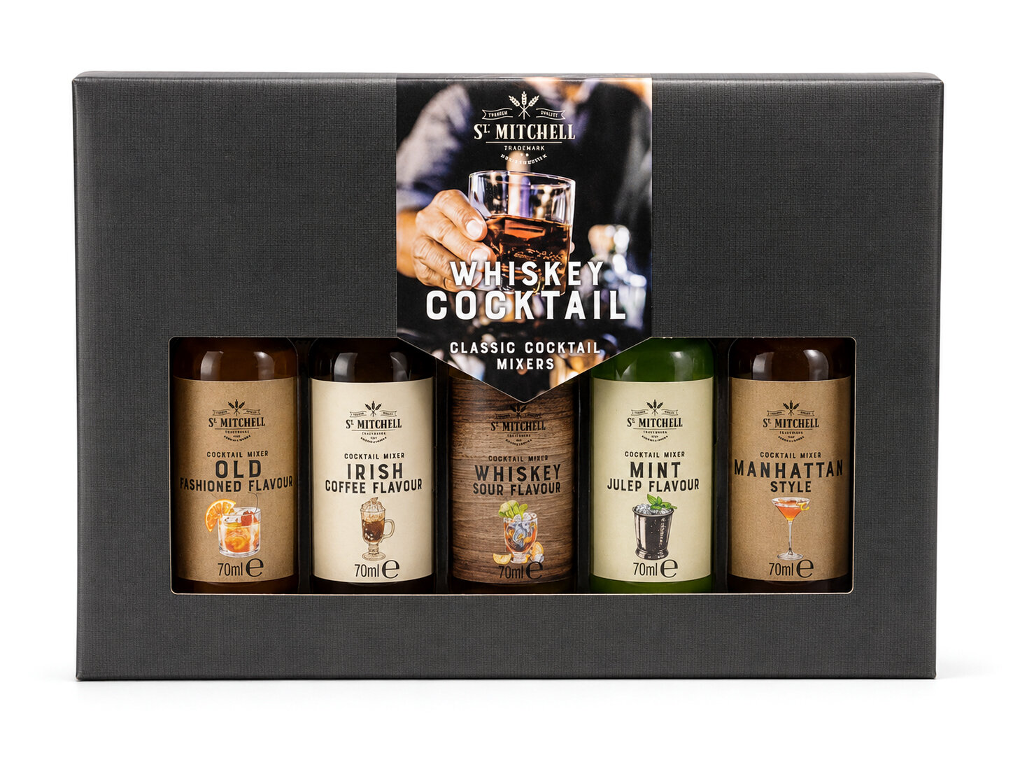 Gaveæske med drinksmixere: Whiskey cocktail mixers - Thoughtfully