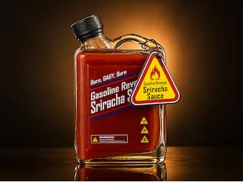 Gas tank sriracha hot sauce - Thoughtfully