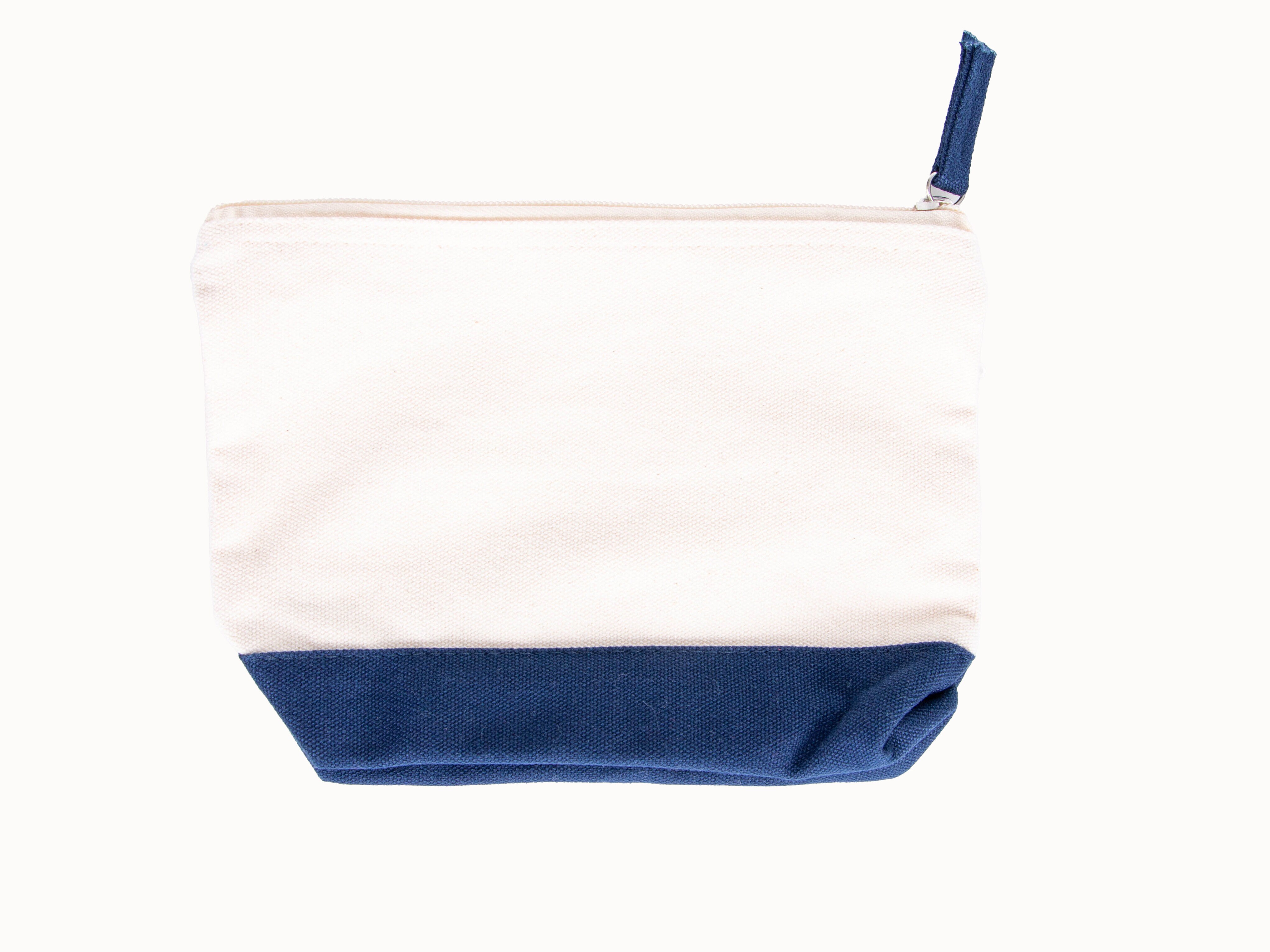 Toilettaske i Bomuld med Broderi - Egen Tekst