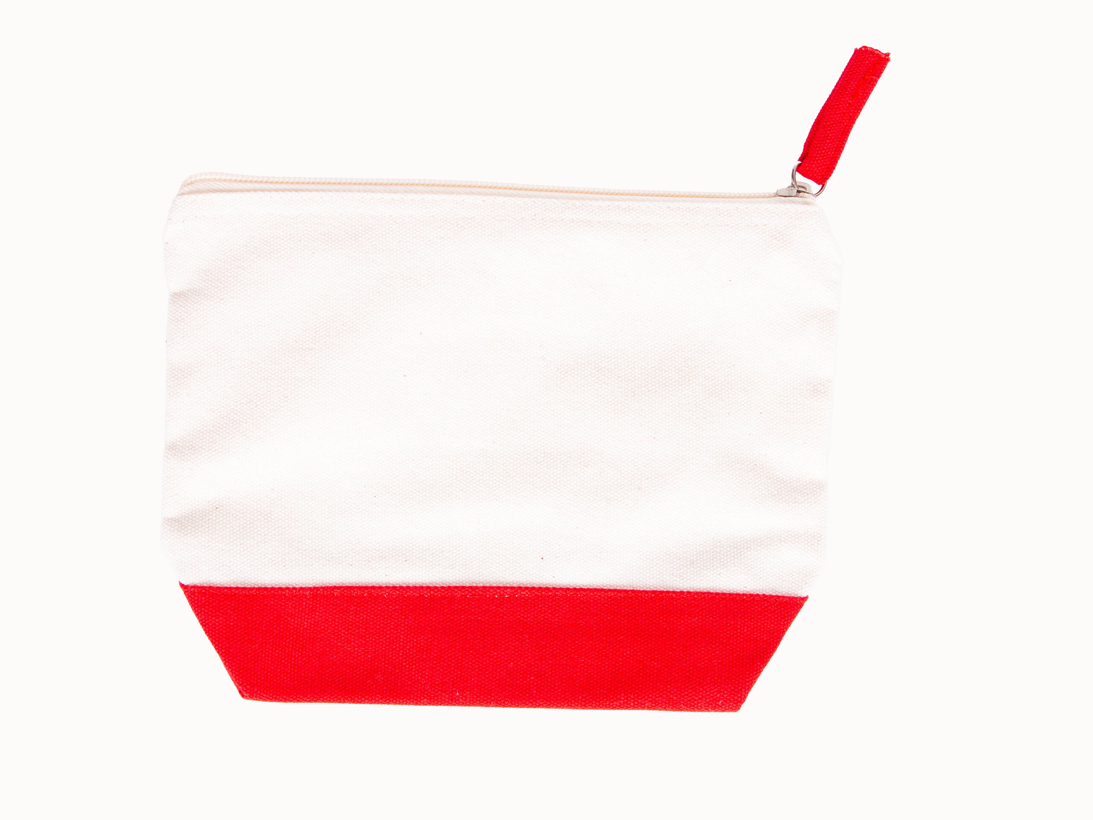 Toilettaske i Bomuld med Broderi - Egen Tekst