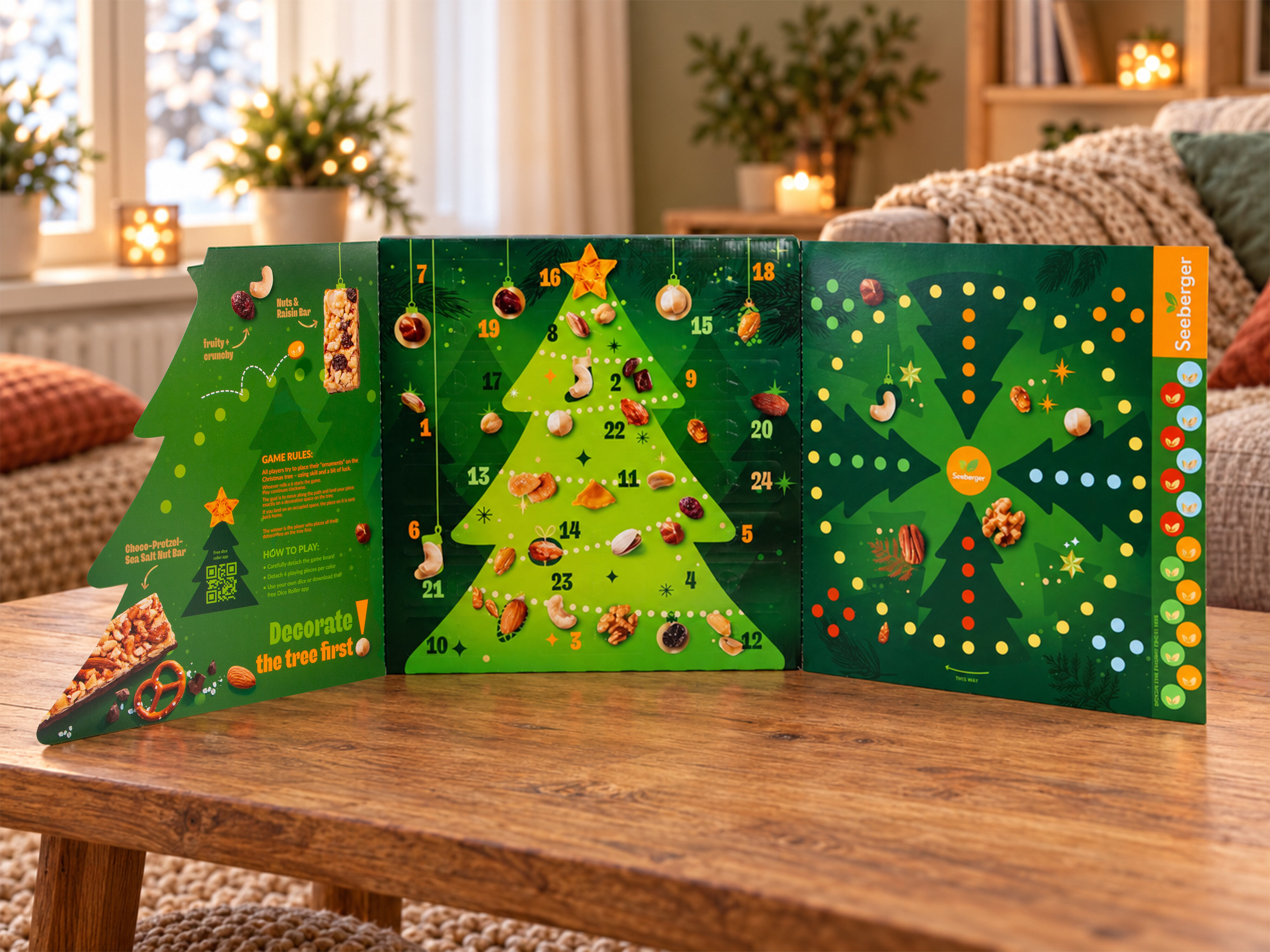 Seeberger julekalender med nøtter & snacks