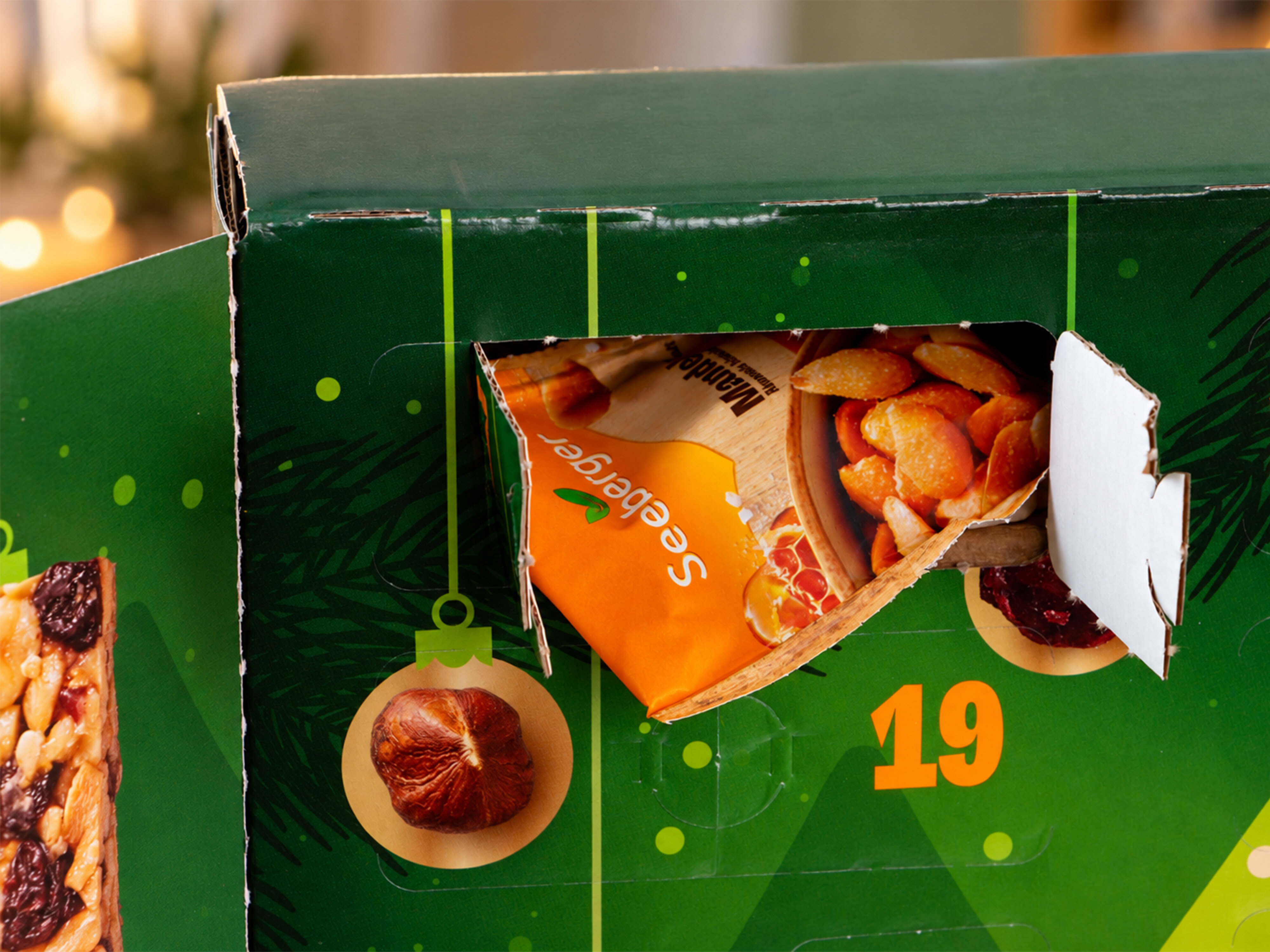 Seeberger julekalender med nøtter & snacks