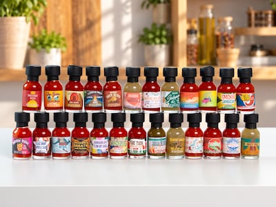 Tulisten kastikkeiden lahjapakkaus: Flavors of the world - Thoughtfully