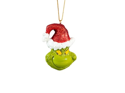 Christbaumschmuck Grinch mit Weihnachtsmütze