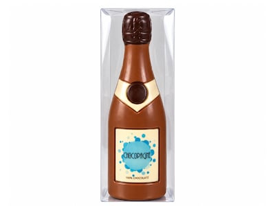 Champagneflaska i choklad