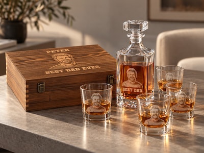 Whiskyset med eget foto & text