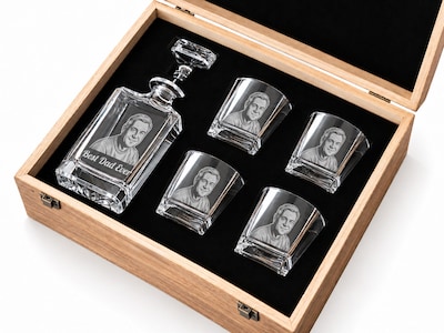 Whiskyset med eget foto & text