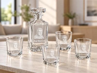 Whiskyset med eget foto & text