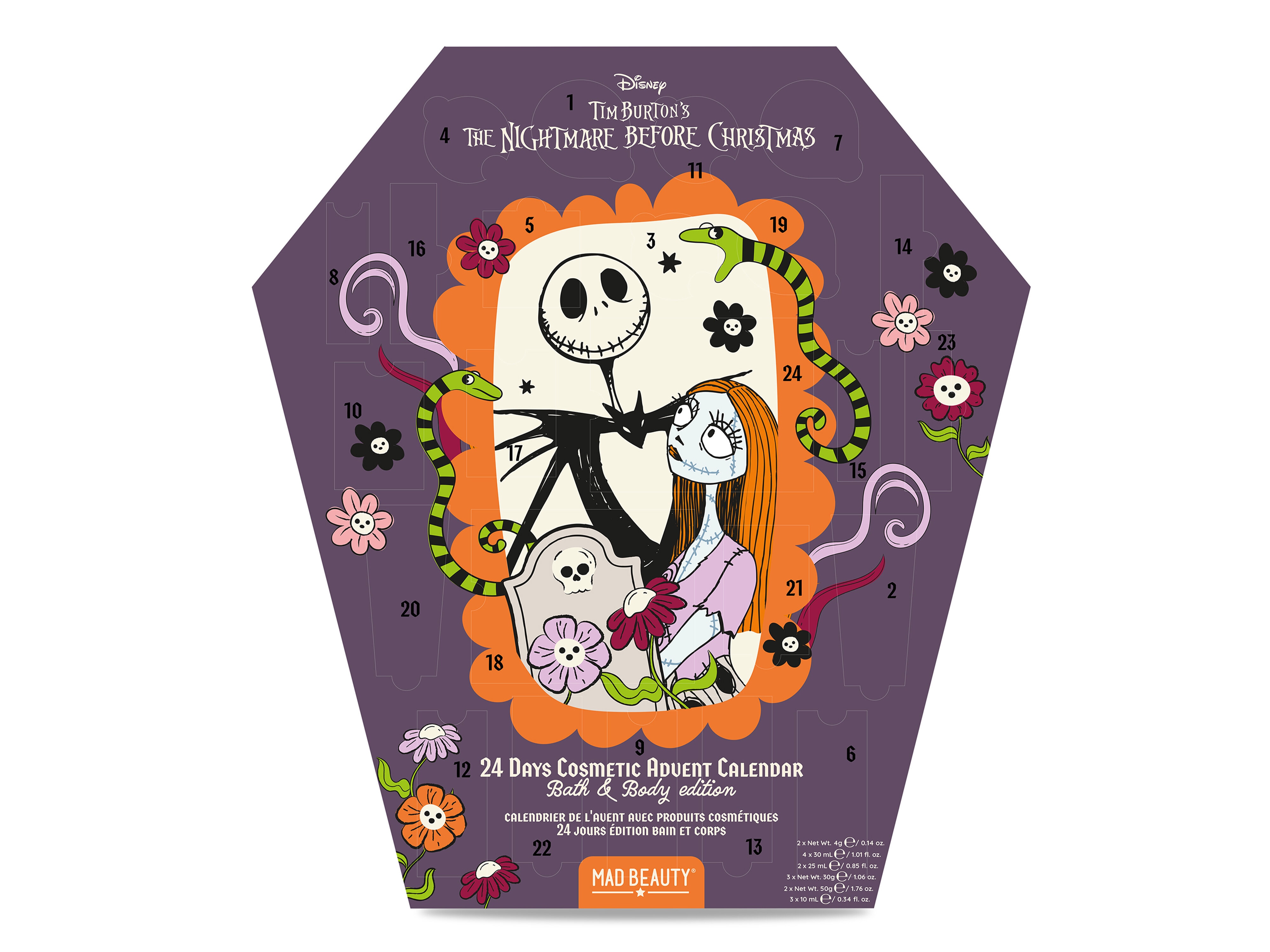 The Nightmare Before Christmas adventskalender bad & kroppsvård