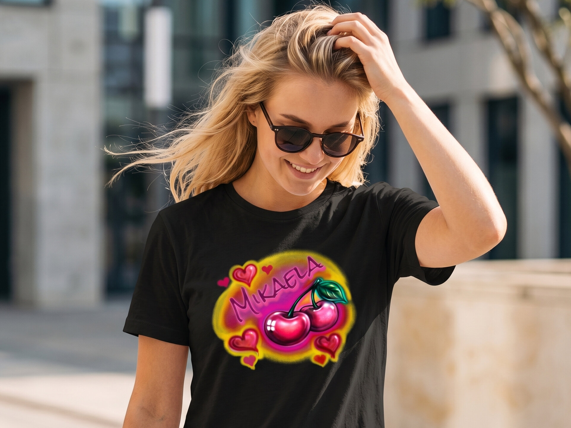 T-skjorte med egen tekst - "Midnight Sun"