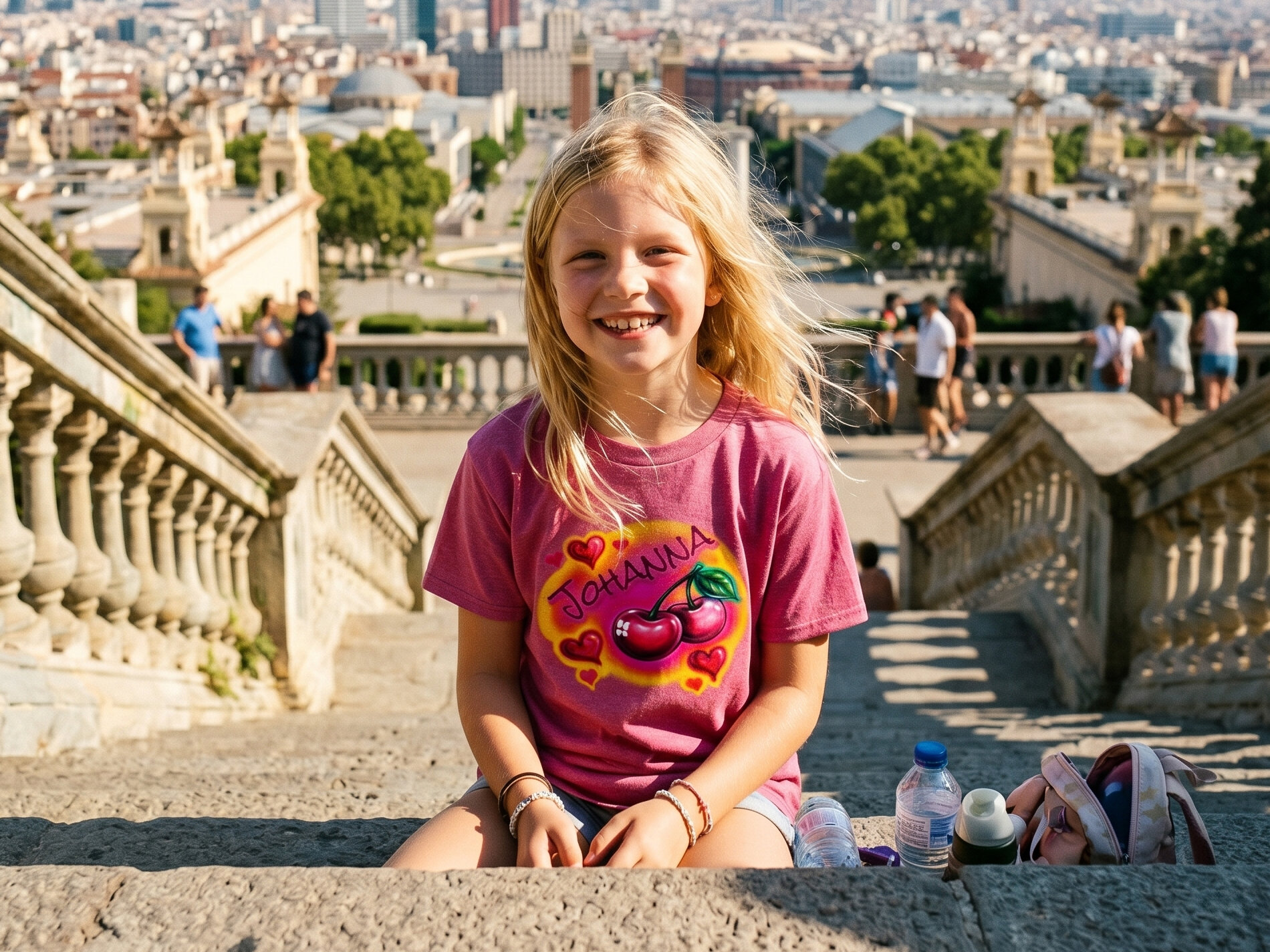 T-shirt till Barn med Egen Text - Midnight Sun