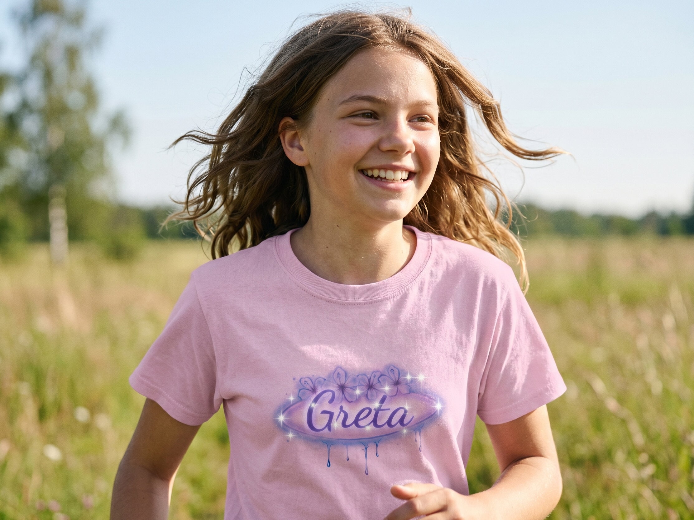 T-shirt till Barn med Egen Text - Midnight Sun