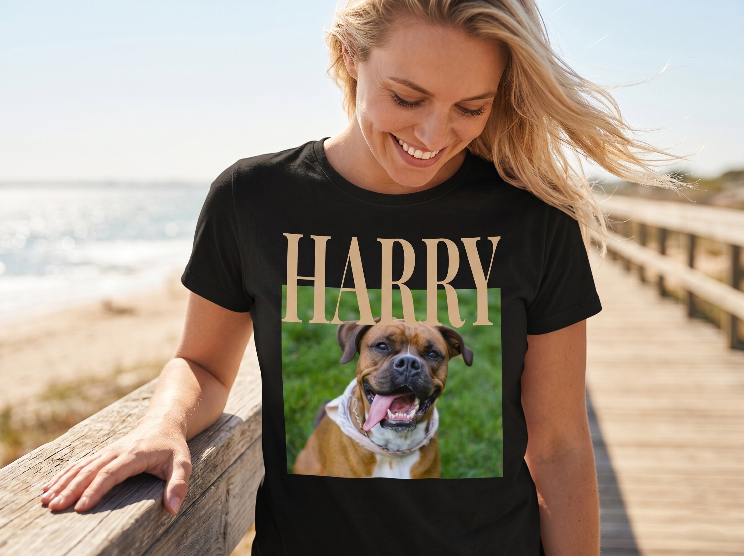 T-shirt med Foto - Hund