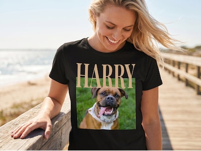 T-shirt med Foto - Hund