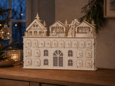 Julekalender i tre med belysning