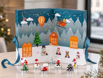 Adventskalender mit Teelichtern