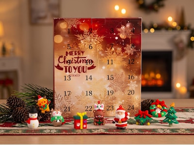 Julekalender med julepynt